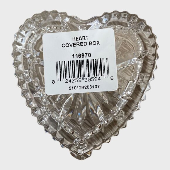 Marquis Waterford Crystal Covered Heart Box 3'' Jewelry Trinkets New Opened Box - Picture 8 of 14